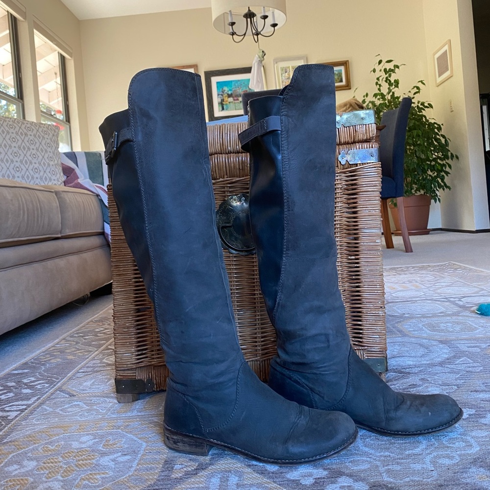 Haleena Grey Steve Madden Knee High Riding Boot